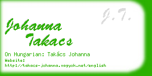 johanna takacs business card
